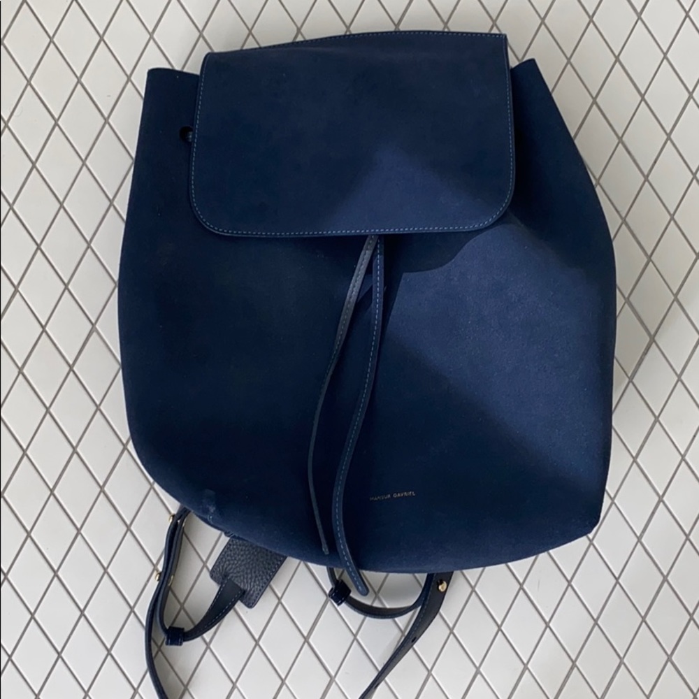 Manage Gavriel navy suede backpack